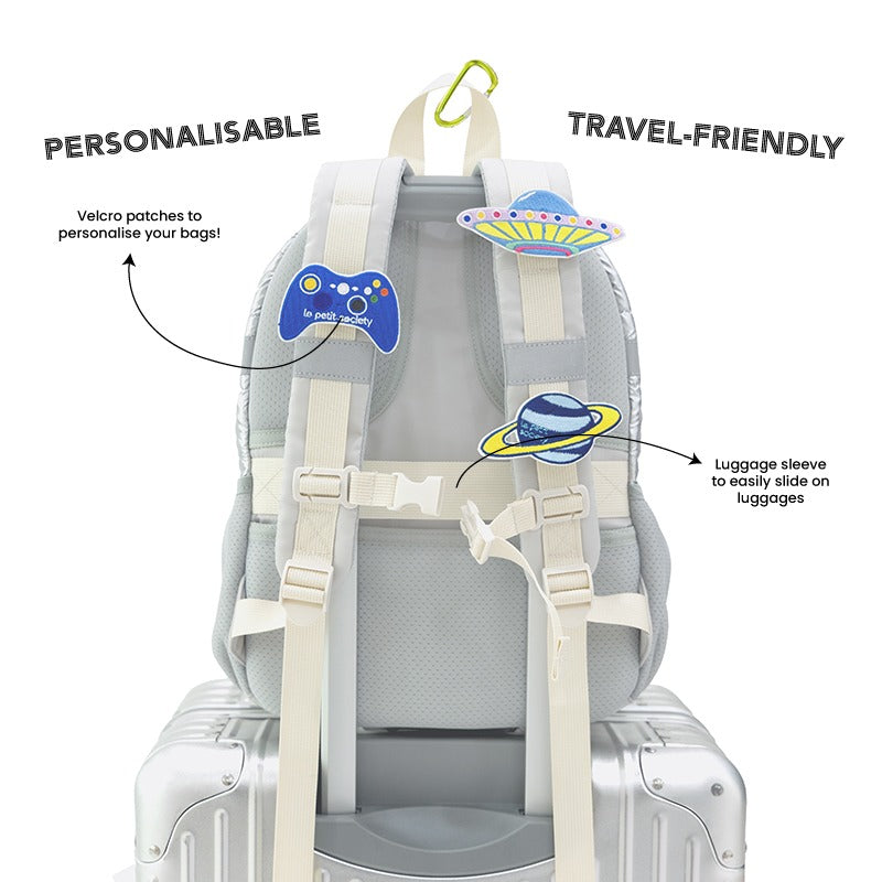 Mini Backpack in Silver Puffer by Le Petit Society — image 14