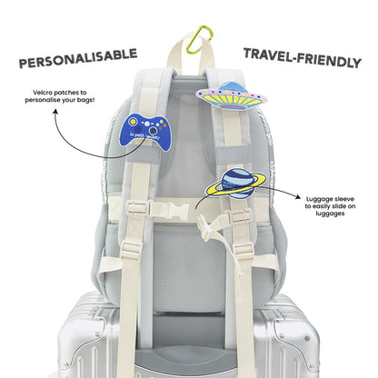 Mini Backpack in Silver Puffer by Le Petit Society — image 14