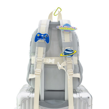 Mini Backpack and Lunch Bag Bundle in Silver Puffer by Le Petit Society — image 9
