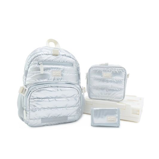 Essential School Bundle in Silver Puffer by Le Petit Society