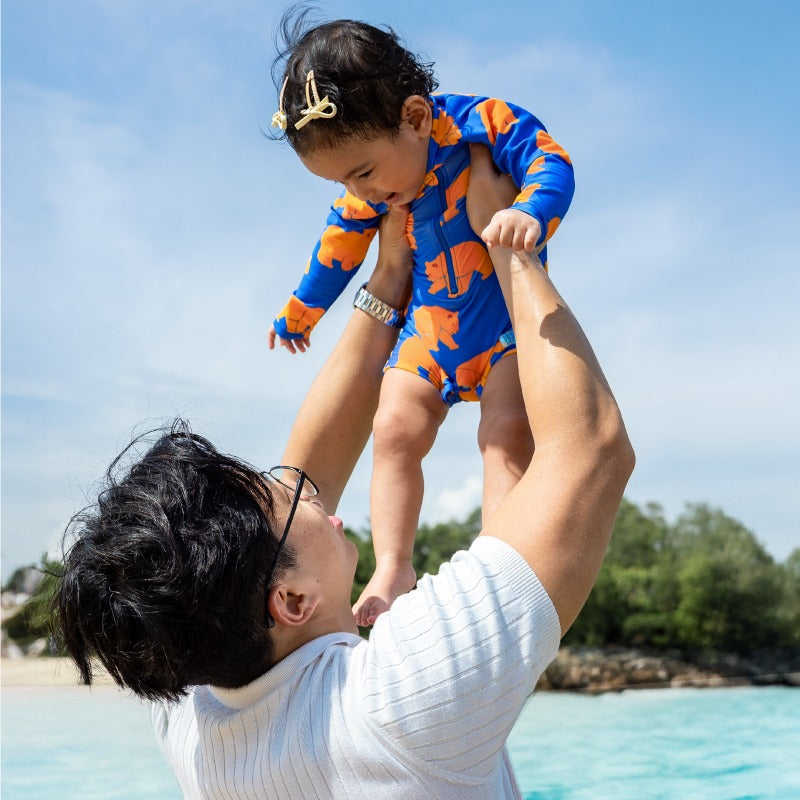 Baby Swimsuit in Bear Print by Le Petit Society — image 2