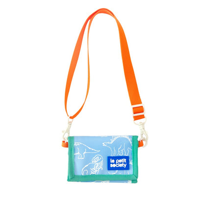 Kids Wallet With Lanyard in Dino by Le Petit Society
