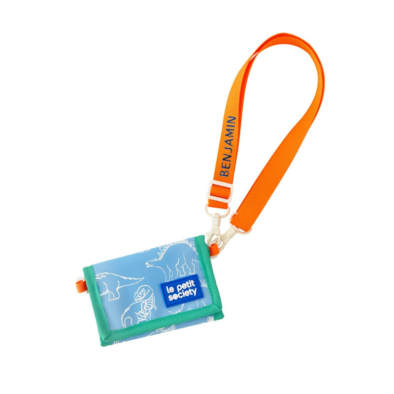 Kids Wallet With Lanyard in Dino by Le Petit Society — image 4