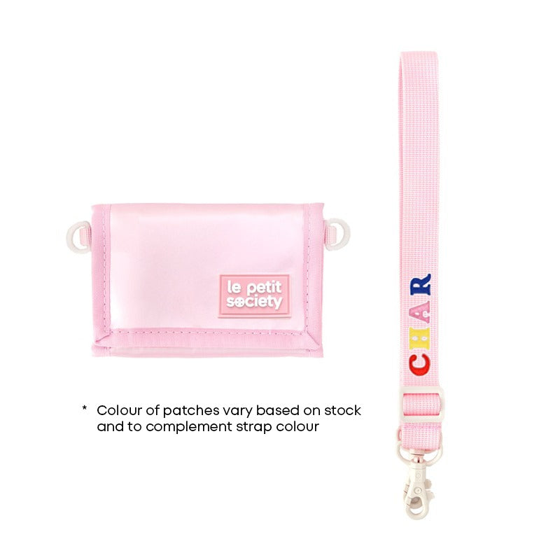 Kids Wallet With Lanyard in Metallic Pink by Le Petit Society — image 5