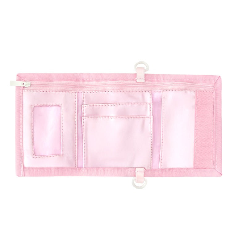 Kids Wallet With Lanyard in Metallic Pink by Le Petit Society — image 3
