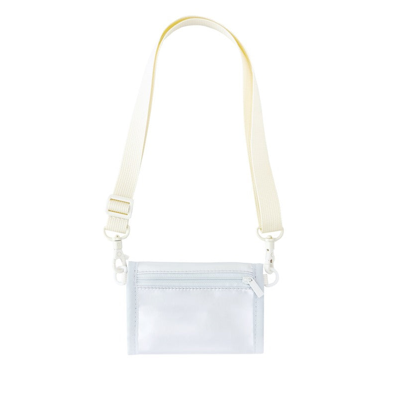 Kids Wallet With Lanyard in Metallic Silver by Le Petit Society — image 7