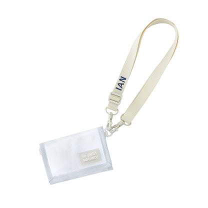 Kids Wallet With Lanyard in Metallic Silver by Le Petit Society — image 5