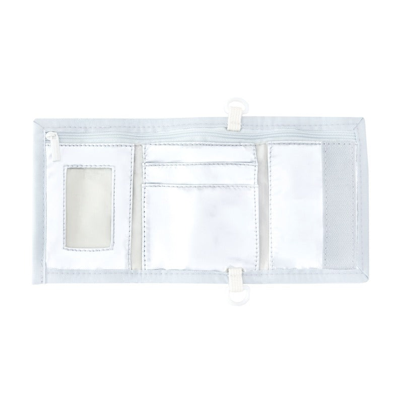 Kids Wallet With Lanyard in Metallic Silver by Le Petit Society — image 4