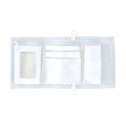 Kids Wallet With Lanyard in Metallic Silver by Le Petit Society — image 4