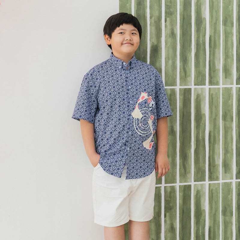Bermuda Shorts with Adjustable Waistband - White by Le Petit Society — image 5