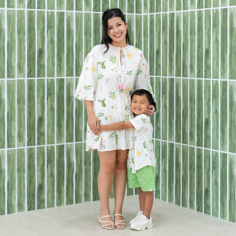 Heritage Series - Boys Shirt in Tropical Durian Print by Le Petit Society — image 4