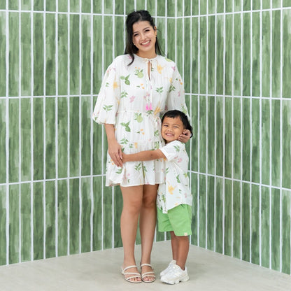 Heritage Series - Boys Shirt in Tropical Durian Print by Le Petit Society — image 4