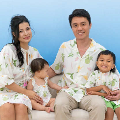 Heritage Series - Men's Camp Collar Shirt in Tropical Durian Print by Le Petit Society — image 2