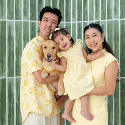 Lion Dance Series - Pet Bandana in Yellow by Le Petit Society — image 2