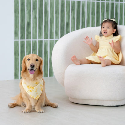 Lion Dance Series - Pet Bandana in Yellow by Le Petit Society — image 7