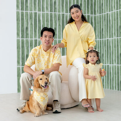 Lion Dance Series - Pet Bandana in Yellow by Le Petit Society — image 6