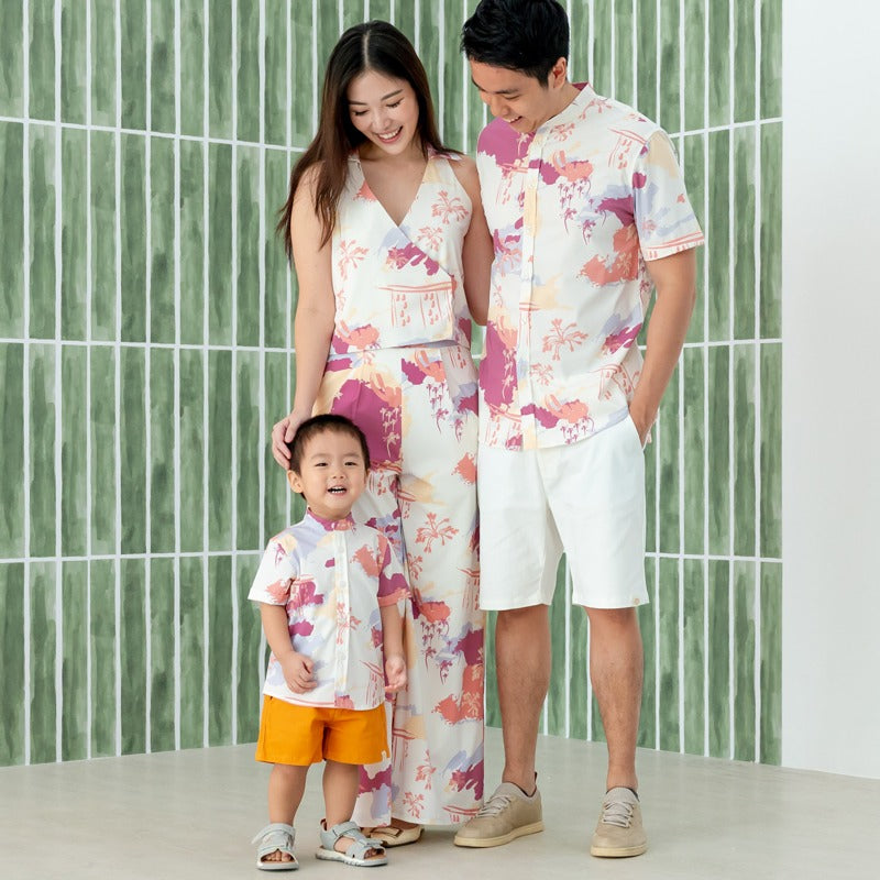 Men's Bermuda in White by Le Petit Society