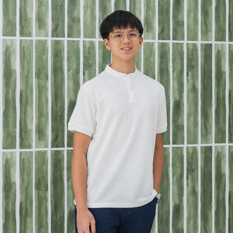Polo Series - Men’s Polo Shirt in White by Le Petit Society