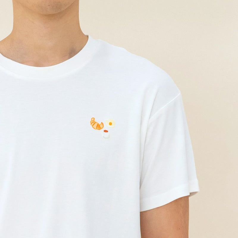 Adult Tee in Breakfast Print by Le Petit Society — image 4