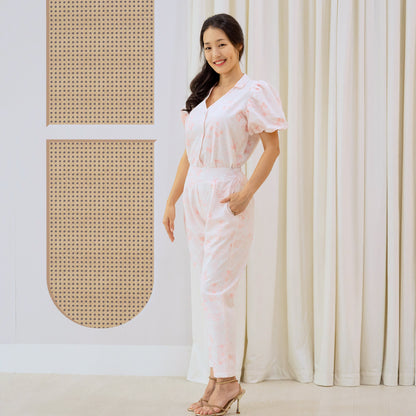Chinese Motif Series - Ladies Pants in Pink Floral Motif by Le Petit Society — image 7