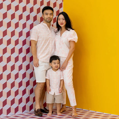 Chinese Motif Series - Ladies Blouse in Pink Floral Motif by Le Petit Society — image 5