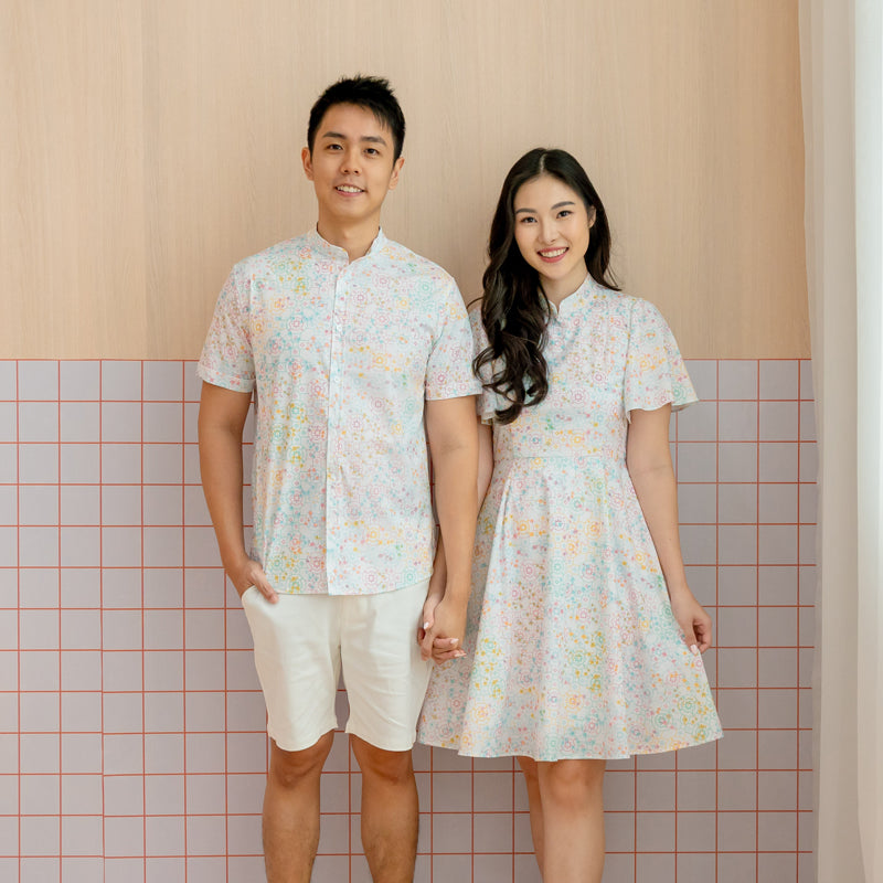 Chinese Motif Series - Ladies Dress in Pastel Rainbow Motif by Le Petit Society — image 3