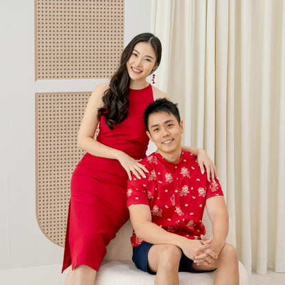 Lion Dance Series - Ladies Cheongsam in Red by Le Petit Society — image 4