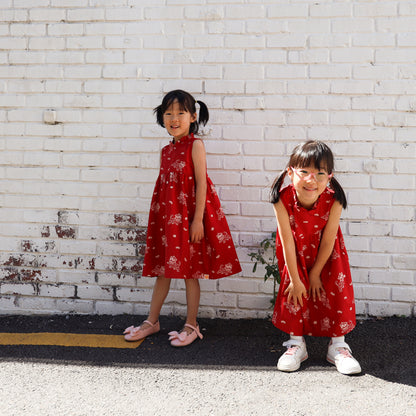 Lion Dance Series - Girls Cheongsam in Red Lion Print by Le Petit Society — image 4