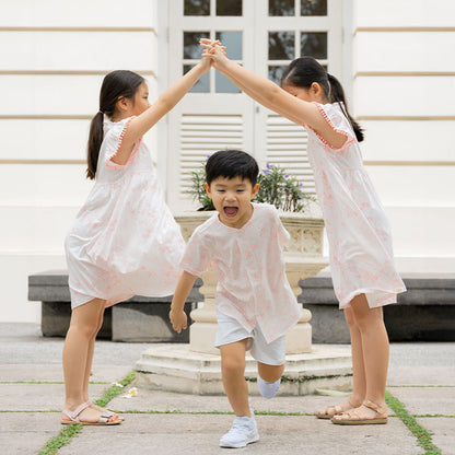 Chinese Motif Series - Boys Shirt in Pink Motif by Le Petit Society — image 3
