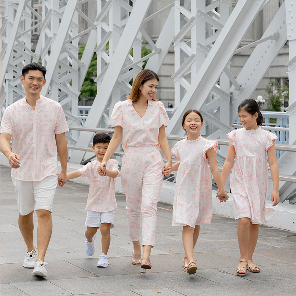 Chinese Motif Series - Ladies Blouse in Pink Floral Motif by Le Petit Society — image 3