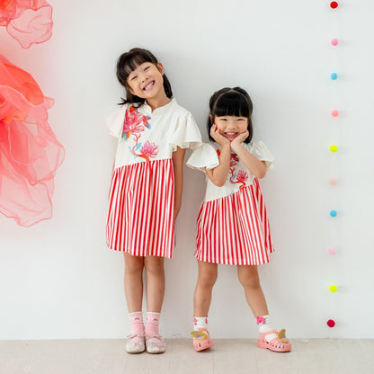 Le Petit Society x Sheila - Girls Cheongsam in Lotus Print — image 11