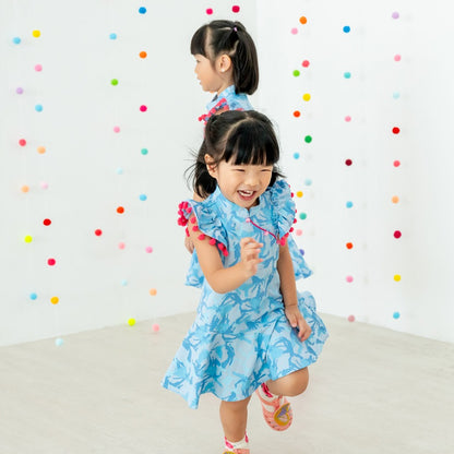 Le Petit Society x Sheila - Girls Cheongsam in Chambray — image 12
