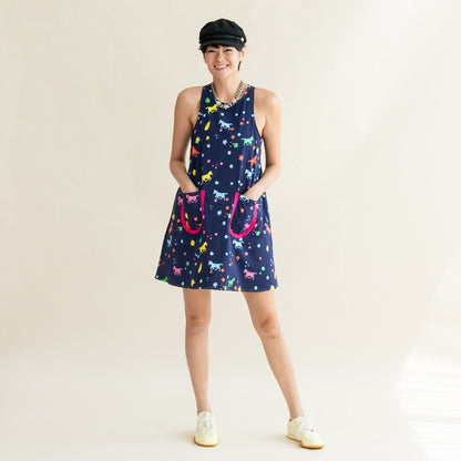 Le Petit Society x Sheila - Ladies Dress in Rainbow Horses Print — image 7