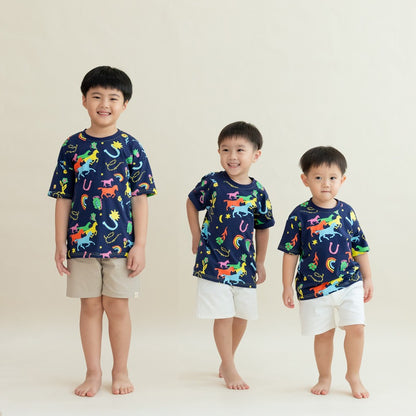 Le Petit Society x Sheila - Kids Tee in Rainbow Horses Print — image 12