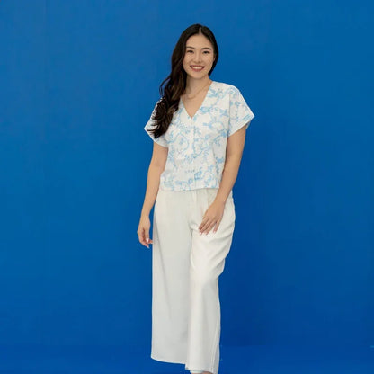 Heritage Series - Ladies Blouse in Floral Porcelain Print by Le Petit Society — image 7