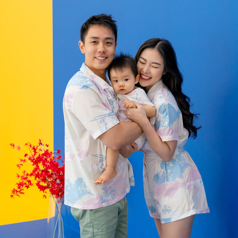 Heritage Series - Baby Boy Jersey Romper in MBS Skyline Print by Le Petit Society — image 4