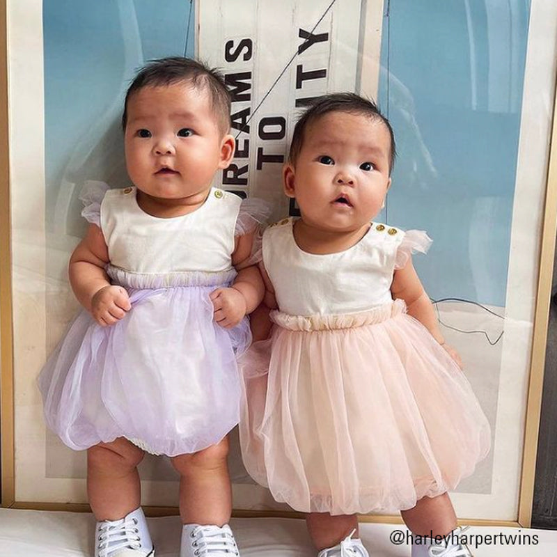Flower Girl Series - Baby Bubble Dress in Soft Pink (Copy) by Le Petit Society — image 2