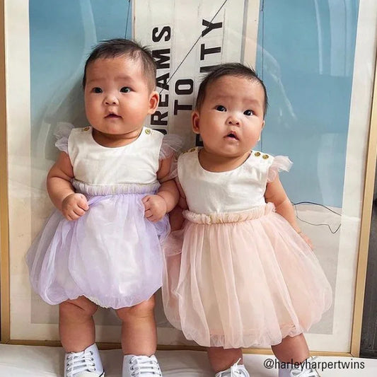 Flower Girl Series - Baby Bubble Dress in Soft Pink (Copy) by Le Petit Society — image 2