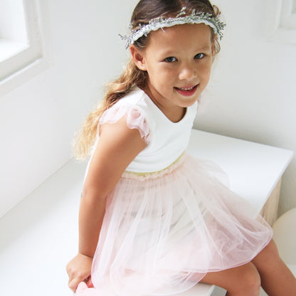 Flower Girl Series - Bubble Dress in Soft Pink by Le Petit Society — image 6