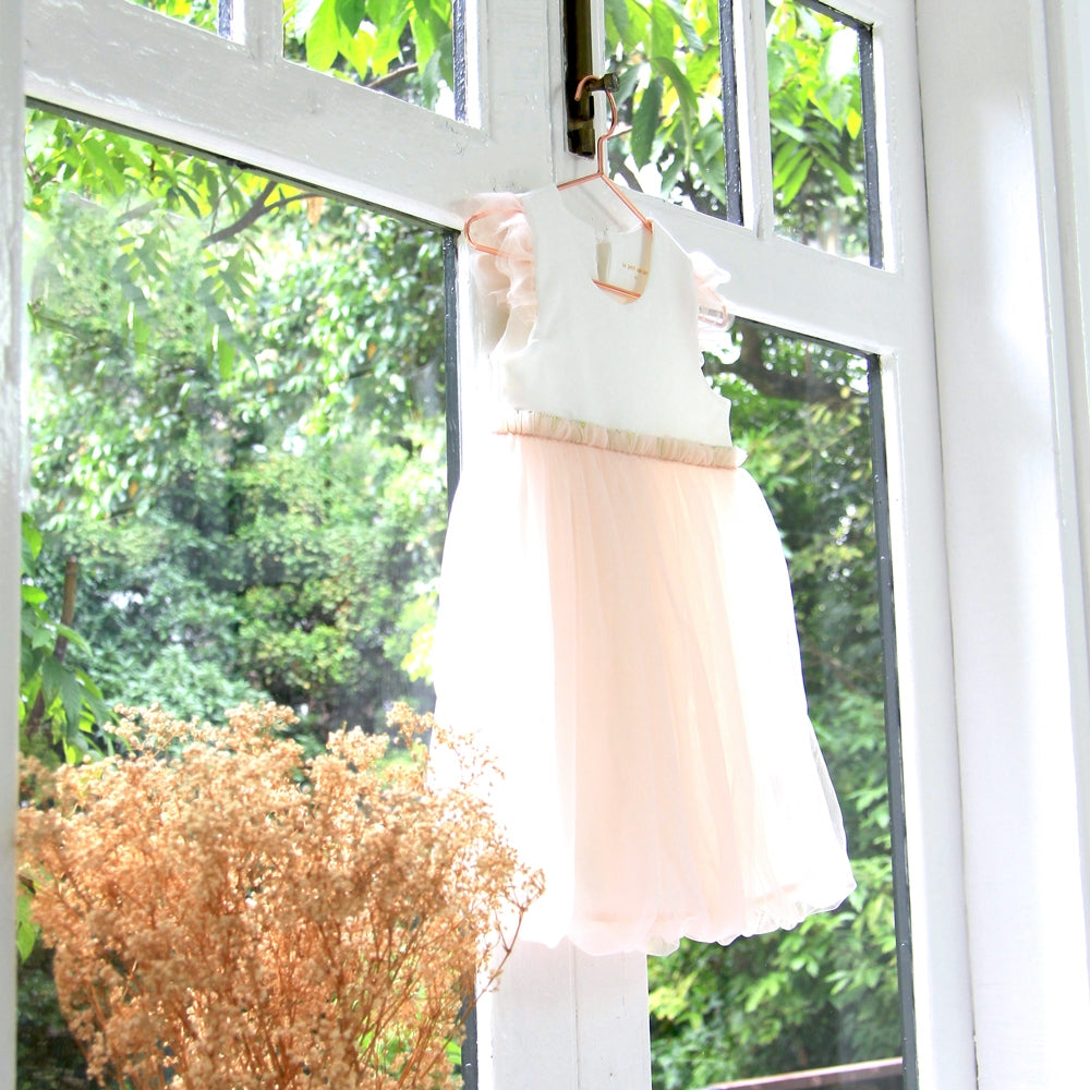 Flower Girl Series - Bubble Dress in Soft Pink by Le Petit Society — image 2
