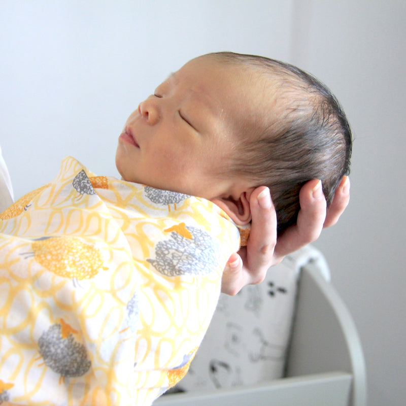Baby Organic Swaddle in Sheep by Le Petit Society — image 6