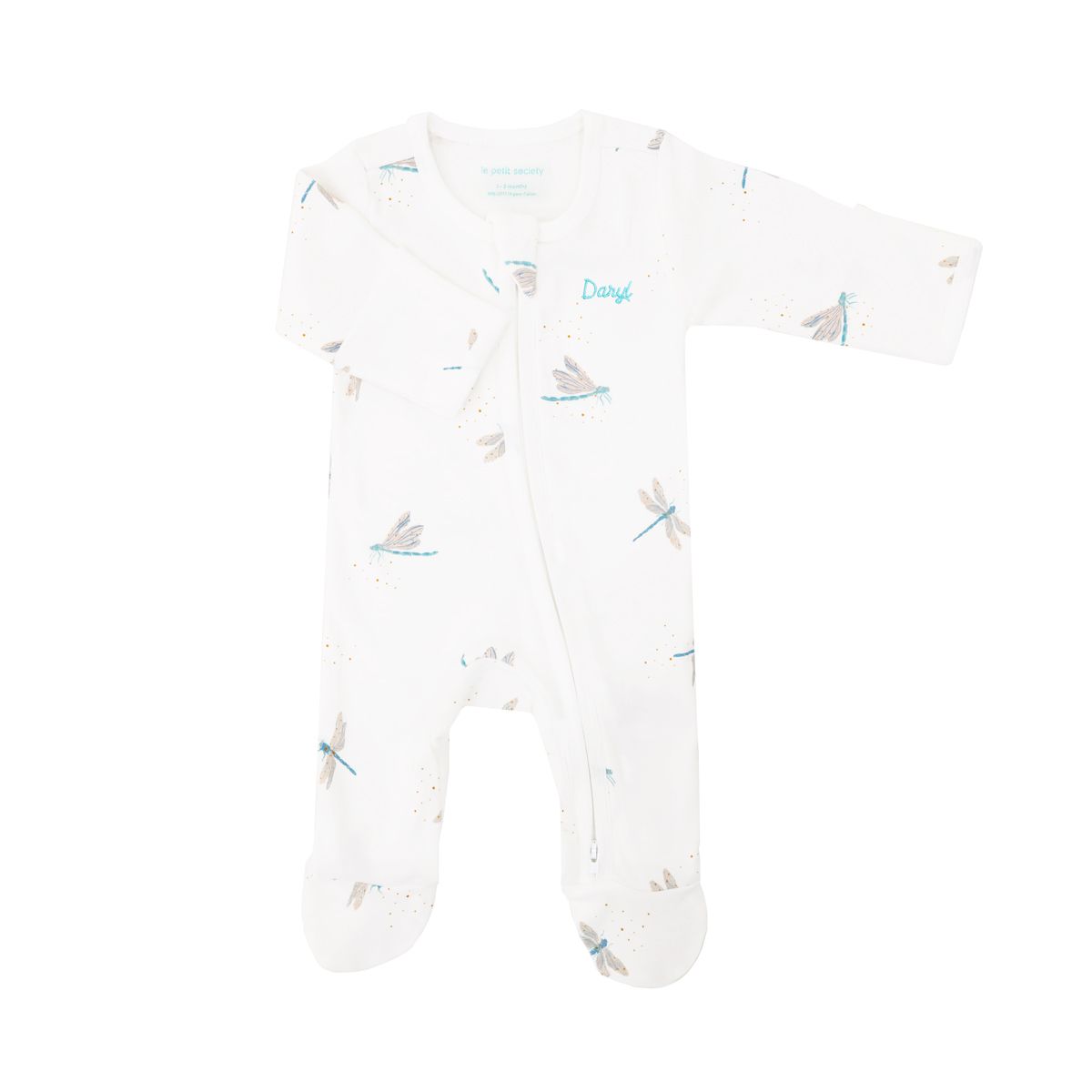 Little Milestones Baby Boy Set in Cerulean Breeze by Le Petit Society — image 3