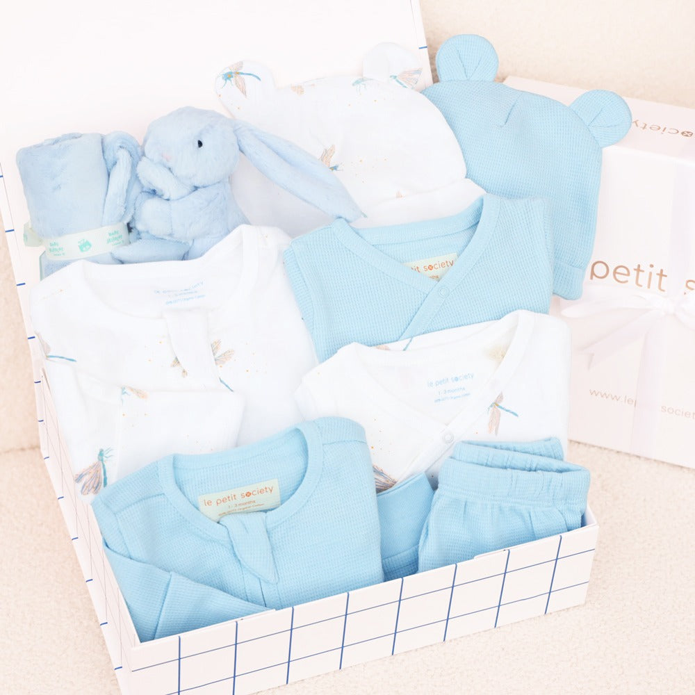 Little Milestones Baby Boy Set in Cerulean Breeze by Le Petit Society — image 18