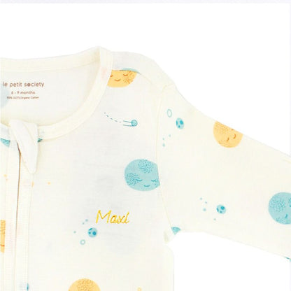 Little Milestones Baby Boy Set in Planet Explorer by Le Petit Society — image 3
