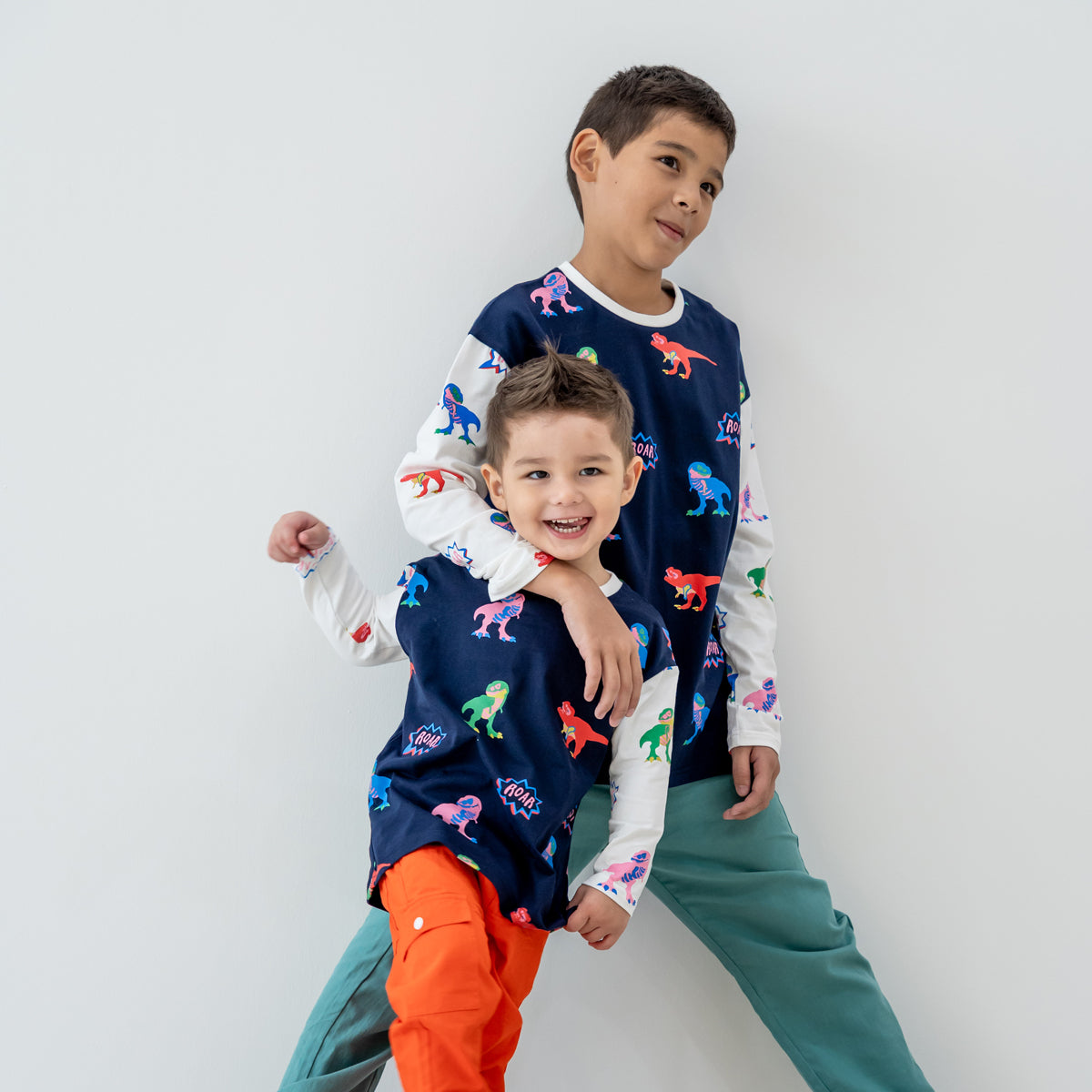 Kids Utility Pants in Orange by Le Petit Society — image 6