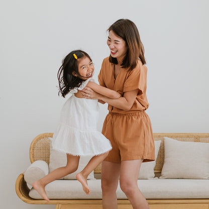 Resort Series - Ladies Crop Blouse in Caramel by Le Petit Society — image 5