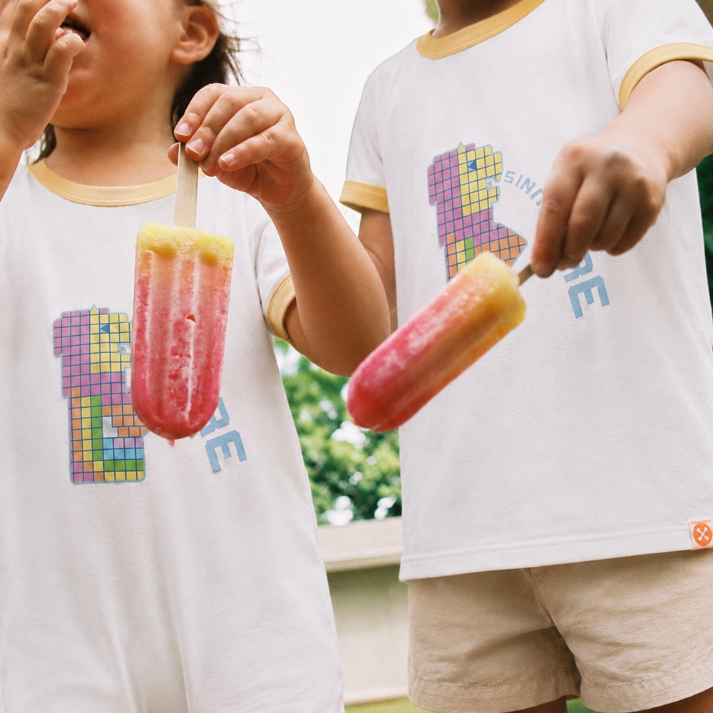 A Singapore Series - Merlion Kids Tee in White by Le Petit Society — image 2