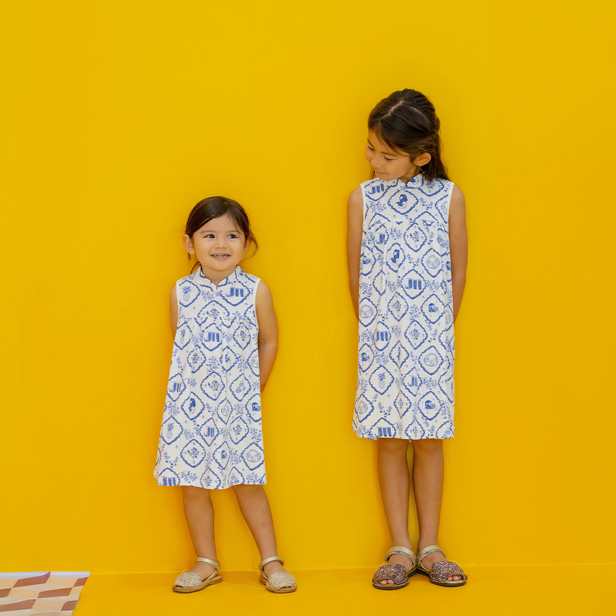 Heritage Series - Girls Jersey Cheongsam in Porcelain Motif by Le Petit Society — image 8