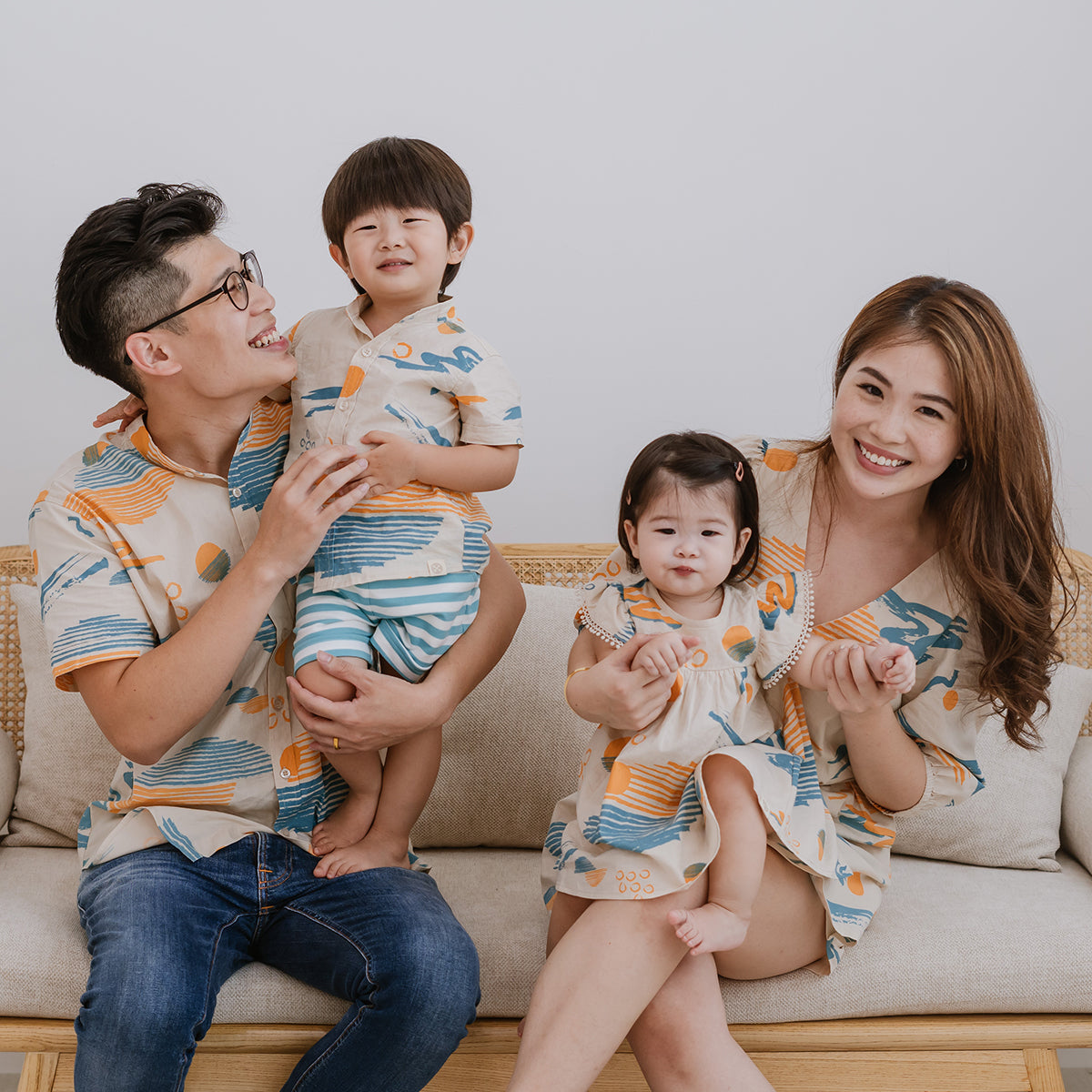 Resort Series - Kids Terry Shorts in Blue Stripes by Le Petit Society — image 8