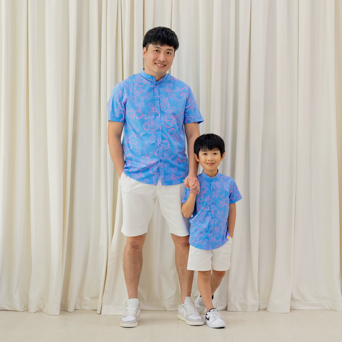 Mandarin Orange Series - Men‘s Shirt in Blue (Classic Fit) by Le Petit Society — image 3